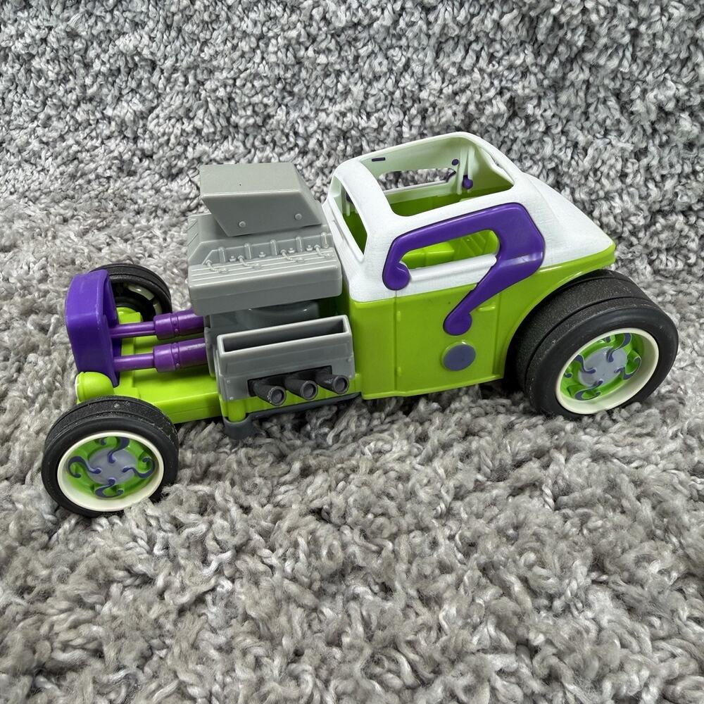 DC Batman The Riddler Hot Rod Car Vehicle Green Purple Question Mark Toy